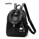 Lovito Mochila de Alta Capacidade com Zíper para Mulheres LNA09180 (Preto) em oferta