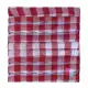 10 Panos De Chão Saco Alvejado Xadrez Vermelho Limpeza Geral - Gari em oferta