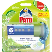 Imagem da promoção Pato Desodorizador Gel Adesivo Citrus, Limpeza Banheiro, Vaso Sanitário Limpo e Perfumado, Com Aplic