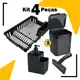 Kit Lixeira 5 Litros + Porta Detergente + Rodinho de Pia + Escorredor Louça em oferta