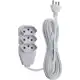 Extensao 3 Tomadas Slim Tripolar Branco 5m em oferta