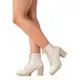 Coturno Salto Alto Bota Macia Tratorada Feminina Cano Curto em oferta