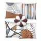 Kit 04 Capas De Almofada Luxos + 1 Almofada Flor Abstrato em oferta