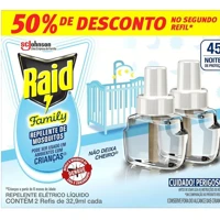 Imagem da promoção Raid Refil Líquido Repelente Elétrico 45 Noites Family 2 Unidades