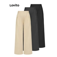 Imagem da promoção Lovito Elegante Calça Plissada para Mulheres L74ED153