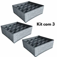 Imagem da promoção Kit com 3 Organizadores de Gavetas Com 16 Divisórias