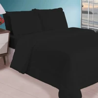 Imagem da promoção Kit Edredom Casal Jogo de Cama Leve Para Verão (6 Peças, Preto)