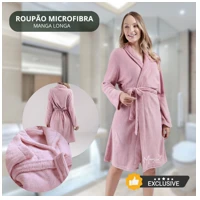 Imagem da promoção Roupão de Microfibra Plush Aveludado Adulto Toque Macio Grosso Masculino e Feminino TAMANHO UNICO