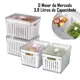 Kit 2 Organizador de Geladeira 3,8 Litros Cesto Com Tampa Multiuso Alimentos Verduras e Vegetais em oferta