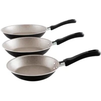 Imagem da oferta Conjunto de Frigideiras Antiaderente Tramontina de Alumínio Caribe Preto 3 Peças