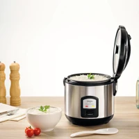 Imagem da promoção Panela Elétrica de Arroz, 5 Xícaras, 1L, Antiaderente, PAR-20, 400W, 220V preto inox - Elgin