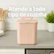 Lixeira Cesto de Lixo 09 Litros Automática Suspensa Rose Preta Banheiro Cozinha Escritório Quarto em oferta
