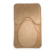Imagem da promoção Kit 03 Tapetes Para Banheiro antiderrapante Soft Square macio absorve agua Toque Aveludado