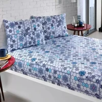 Imagem da promoção Kit 5 Lençol Avulso Estampado Com Elastico 150 Fios Estampas Sortidas Lençol de Casal