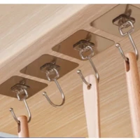 Imagem da promoção KIT 5 Gancho Adesivo Suporta 10 KG Parede Multifuncional Autocolante Casa Cozinha Quarto Banheiro Or