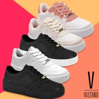 Imagem da promoção Tênis Vizzano Feminino Casual Plataforma Macia Moda Passeio Leve Ultra Conforto Flatform Dia das mãe