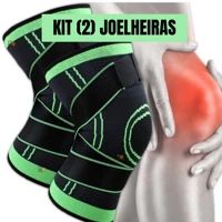 Imagem da promoção Kit 2 Joelheiras De Compressão Estabilizadora Tensor Alívio De Dor No Joelho 360°