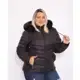 Jaqueta Microfibra Com Capuz Forro Pelúciado Feminino em oferta