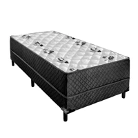 Imagem da promoção Cama Box Solteiro Conjugada Unyco D28 Ortopédico Floral e Preta