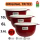 Bacia De Plástico Redonda Com Tampa Tritec 3,6 6 E 10 Litros em oferta