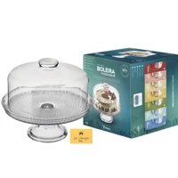 Imagem da promoção Conjunto Boleira Porta Bolo Vidro Transparente Com Pe Vitazza