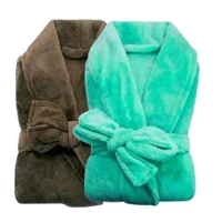 Imagem da promoção Kit 2 Roupão de Banho Microfibra Adulto Feminino Masculino Veludo Super Macio