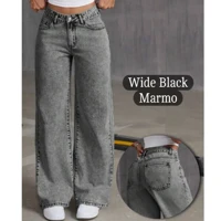 Imagem da promoção CALÇA WIDE LEG FEMININA JEANS PANTALONA 100% ALGODÃO CALÇA UNIVERSITARIA