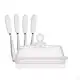 Kit Manteigueira Com Tampa De Cristal Com Kit De 4 Espátulas Para Manteiga em oferta