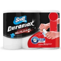 Imagem da promoção Pano Reutilizável em Rolo Branco 174 Folhas Scott Duramax (3 Unidades de 58 Folhas)