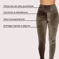 Imagem da promoção Legging Cotelê Plush Confortável Inverno Leg Canelada