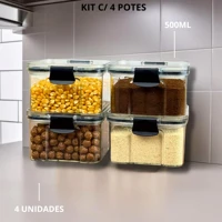 Imagem da promoção Monte seu Kit Pote Hermético para Mantimentos de Cozinha Dispensa Armário Plástico