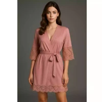 Imagem da promoção Robe Luxo Romantic e Renda Roupão Confortável Linha Noite