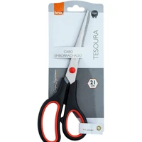 Imagem da promoção Tesoura Ergonomica Cabo Preto 21Cm-Blister