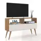Rack Bancada E&A Tv 43 Pol. Sala Com Pes Retro 1 Gaveteiro - Cor em oferta