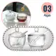 Kit 3 Peças Açucareiro Meleira E Travessa Cristal Pearl Bolinha Wolff em oferta