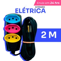 Imagem da promoção Extensão Elétrica 2/3/5/10 Metros Bivolt Tomadas Tripolares Coloridas
