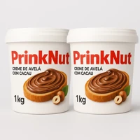 Imagem da promoção Kit Com 2 Potes de 1,01 kg de Creme de Avelã Prinknut Similar