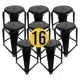 Kit 16 Banquinho Plástico Banco empilhável Resistente Preto em oferta