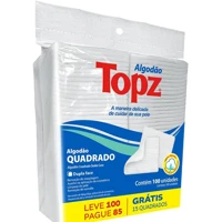 Imagem da promoção Algodão Quadrado Dupla Face Topz 100un