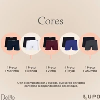 Imagem da promoção Kit De 4 Cuecas Originais Lupo Basic Boxer Box Microfibra Sem Costura