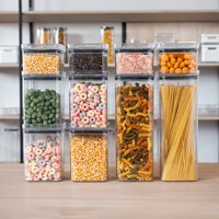 Imagem da promoção 10 Potes Herméticos em Acrílico Cristal para Cozinha Empilhável Organizador para Mantimentos Amobox