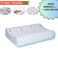 Imagem da promoção Travesseiro CERVICAL Ortopédico Magnetico com Infravermelho Terapêutico Pillow Anatômico Anti Ronco