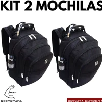 Imagem da promoção Kit 2 Mochilas Viagem Impermeável Reforçada Com Cabo