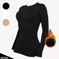 Imagem da promoção Camiseta Térmica Manga Longa Peluciada Feminina pra Frio Cardigã que Regula Temperatura Corporal no