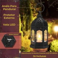 Imagem da promoção Kit C/ 12 Ou 24 Mini Vela Luminaria Decorativa Lampião LED Eletronica