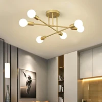 Imagem da promoção Lustre Moderno Lâmpada De Teto Semi-Embutida Iluminação De Ouro Antiga Nórdica Decorativa De Casa