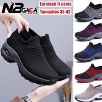 Imagem da promoção Women's Tennis Shoes/Women's Fashion Sports Shoes Wedge Running Mesh Transparent Air Cushion Platfor