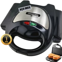 Imagem da promoção Sanduicheira e Grill Inox antiaderente - 750W - Mod: INBSW02 - In Brasil