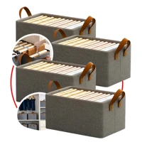 Imagem da promoção 4 Caixas Organizadora De Guarda Roupa Cesto Gaveta Dobrável