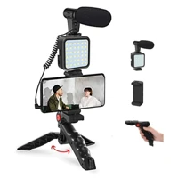 Imagem da promoção Kit Youtuber Tripe Vlog Live Suporte Celular Led com Microfone Fazer Vídeos